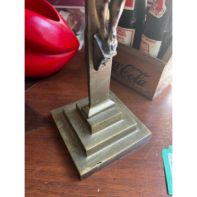 1970s Large Heavy Brass Crucifix For Sale - Image 10 of 12