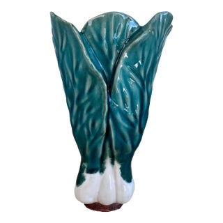 Bok Choy Cabbage Leaf Vase For Sale