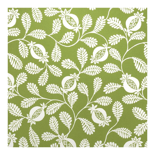 SAMPLE - Schumacher Lanzadera Vine Indoor/Outdoor Fabric In Honeydew For Sale