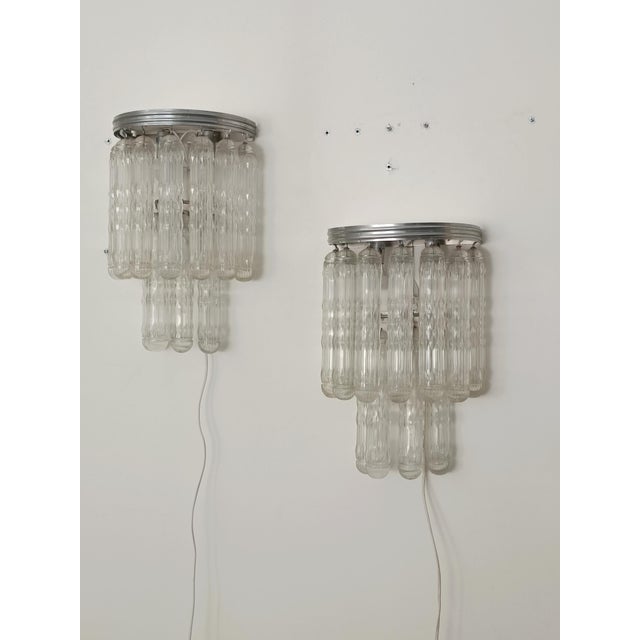 Metal Murano Glass Light Fixtures from Venini, 1970s, Set of 3 For Sale - Image 7 of 17
