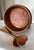 Brown 1960s MCM Scandinavian Style Wooden Salad Bowl Set**Cracks Noted/Decor Use Recommended** For Sale - Image 8 of 18