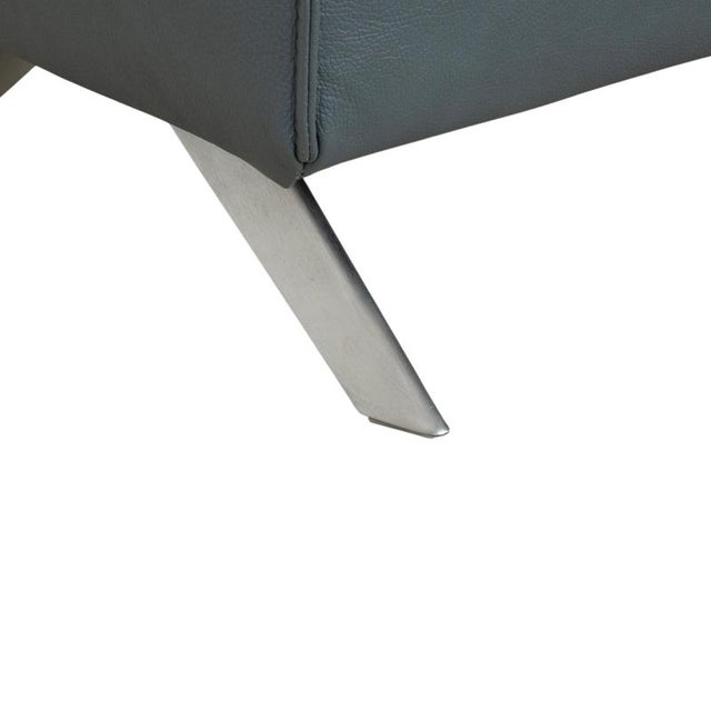 Blue Grey Petrol Leather Biella Stool from Himolla For Sale - Image 4 of 10