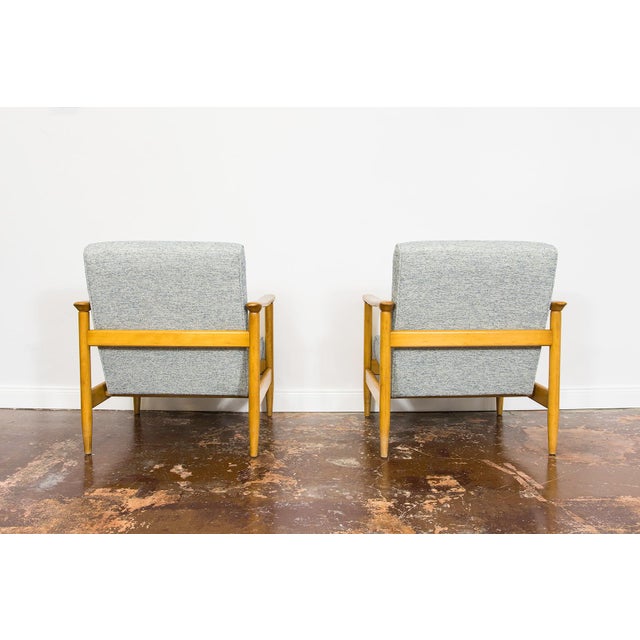 Wood Vintage GFM 142 Chairs by Edmund Homa for GFM, Poland, 1960s, Set of 2 For Sale - Image 7 of 16