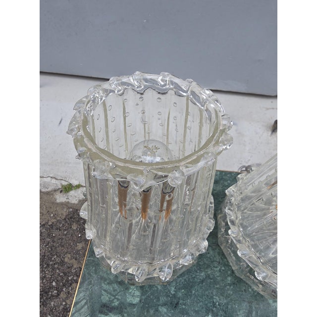 Murano Glass Table Lamps with Bubbles from Barovier, 1930, Set of 2, in Very Good conditions. Designed 1920 to 1949 This...