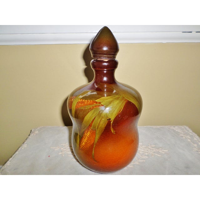 Rookwood Pottery Rare Antique Rookwood Pottery Signed Frederick Rothenbush Corn Design Jug For Sale - Image 4 of 11
