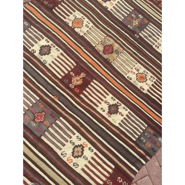 Beige Nomadic Kilim Rug - 58" X 93" For Sale - Image 8 of 11