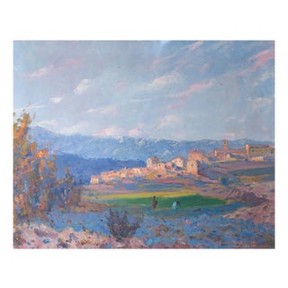 Ramon Trulls Pons, Rural Catalan Landscape, 1950s, Oil on Canvas For Sale