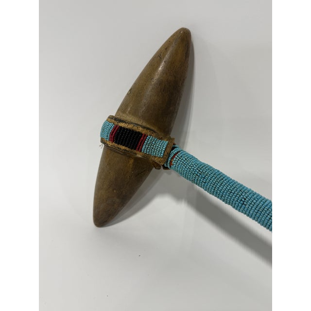 Animal Skin Native American, Western Great Plains Ceremonial Beaded War Club Circa 1900 For Sale - Image 7 of 13