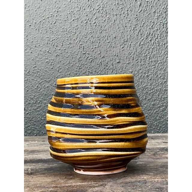 Ceramic Vintage Original Studio Pottery Vase For Sale - Image 7 of 12