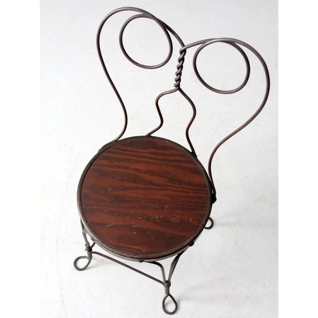 Antique Ice Cream Parlor Chair For Sale - Image 10 of 13