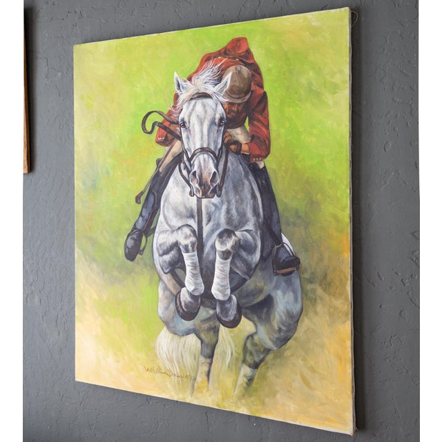 British Equestrian Horse Race or Fox Hunt Painting by Sheila Somersville For Sale - Image 4 of 12