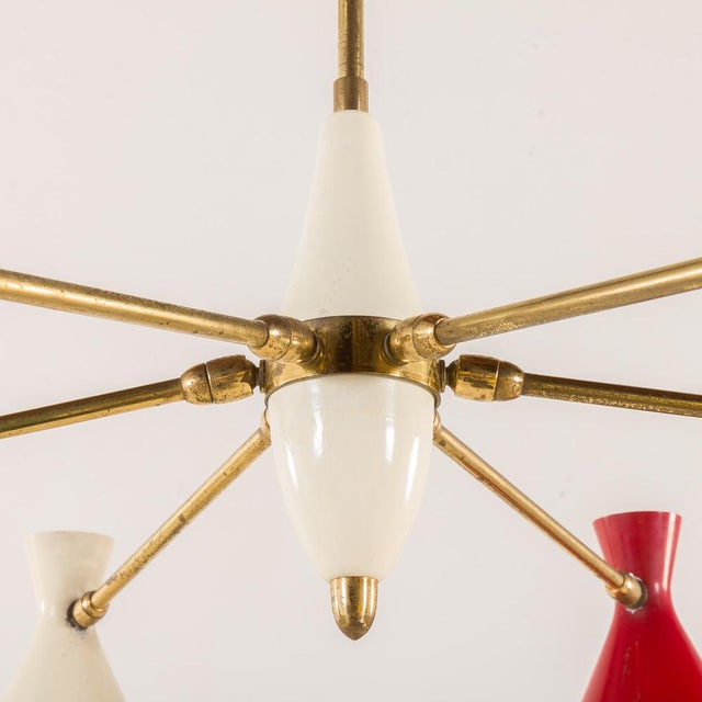 Mid-Century Italian Chandelier attributed to Arredoluce, 1950s For Sale - Image 11 of 15