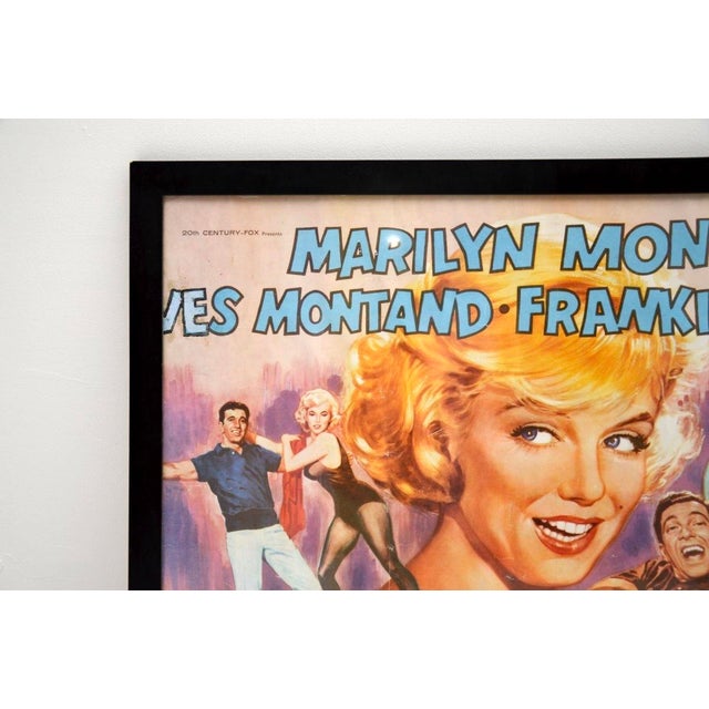 Mid-Century Modern Vintage Framed Lets Make Love Film Poster, 1960 For Sale - Image 3 of 8