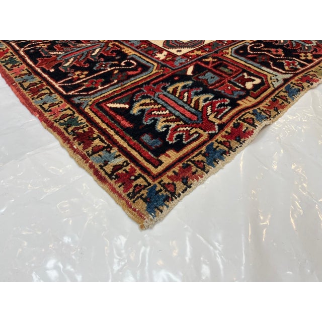 1930s Antique Persian Heriz, 7'6" X 9'1" For Sale - Image 5 of 5