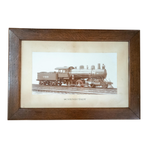 Early 20th Century Black and White Builder's Photo of New York Central Railroad Locomotive