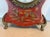 20th Century Red Lacquered Wooden Cartel Clock with Chinese Decoration For Sale - Image 11 of 13