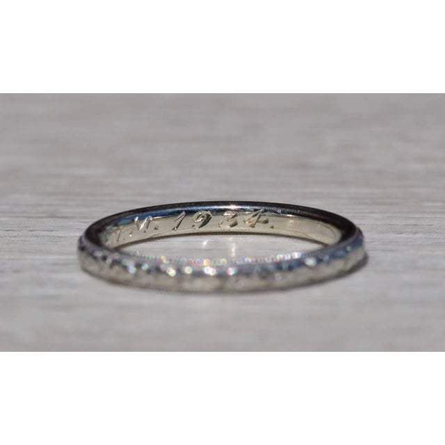 The Camargo: Antique Ladies Signed 18K Eternity Wedding Band For Sale - Image 4 of 7