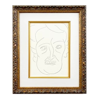 1970s Henri Matisse 133 Portrait of E. Poe Framed For Sale