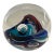 Hand Blown Glass Ocean Sea Wave Paperweight Signed Karg For Sale