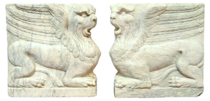 18th Century Bas-Relief in Turkish Marble, Set of 2