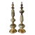 Green Marble and Brass Lamps, Unwired - Set of 2 For Sale