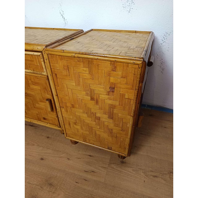 Vintage Bamboo Bedside Tables, 1970s, Set of 2 For Sale - Image 15 of 18