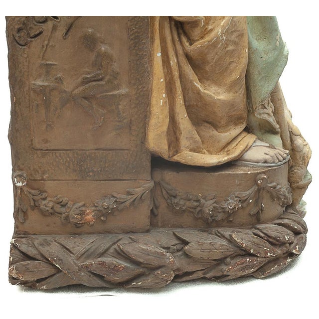 Adelaïde Maeterlinck-Lefebvre, Virgin and Child, 1890s, Plaster For Sale - Image 5 of 18