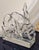 Gorgeous Baccarat crystal sculpture depicting a pair of elegant gazelles in art-deco style - beautiful for your home or...
