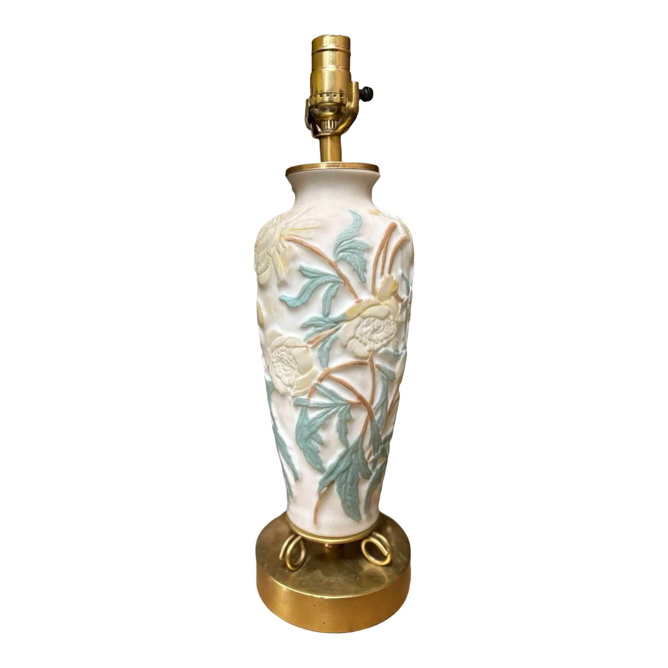 1926 Vintage Phoenix Consolidated Satin Glass Vase Lamp With