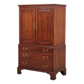 Henkel Harris Cherry 2 Door Tv Armoire For Sale