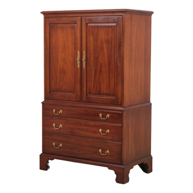 Henkel Harris Cherry 2 Door Tv Armoire For Sale