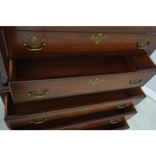 Kindel Furniture Kindel Chippendale Mahogany Chest on Chest For Sale - Image 4 of 12