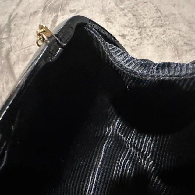 1950s 1940s Art Deco Black Bakelite and Brass Italian Evening Bag For Sale - Image 5 of 15