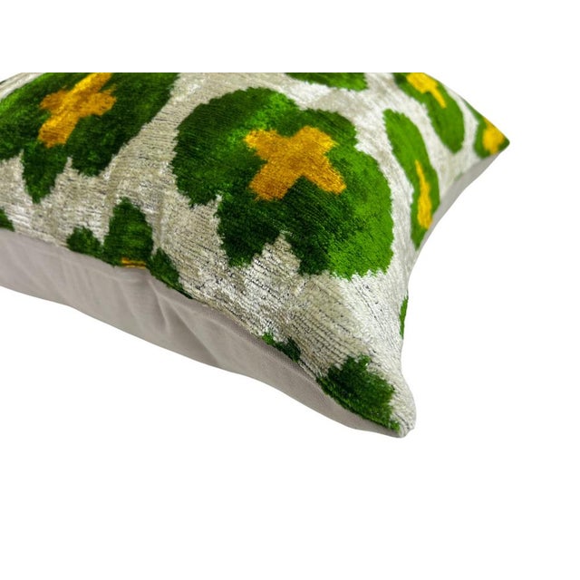 2000 - 2009 Velvet Silk Cushion Cover with Floral Design, 2000s For Sale - Image 5 of 11