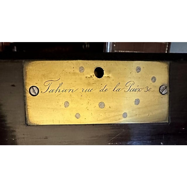 Wood Antique French Brass Bound Boulle Desk Wooden Writing Slope Alphonse Tahan Paris For Sale - Image 7 of 9