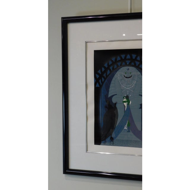 Erté "Lovers and Idol" Signed Framed Serigraph For Sale In Philadelphia - Image 6 of 12