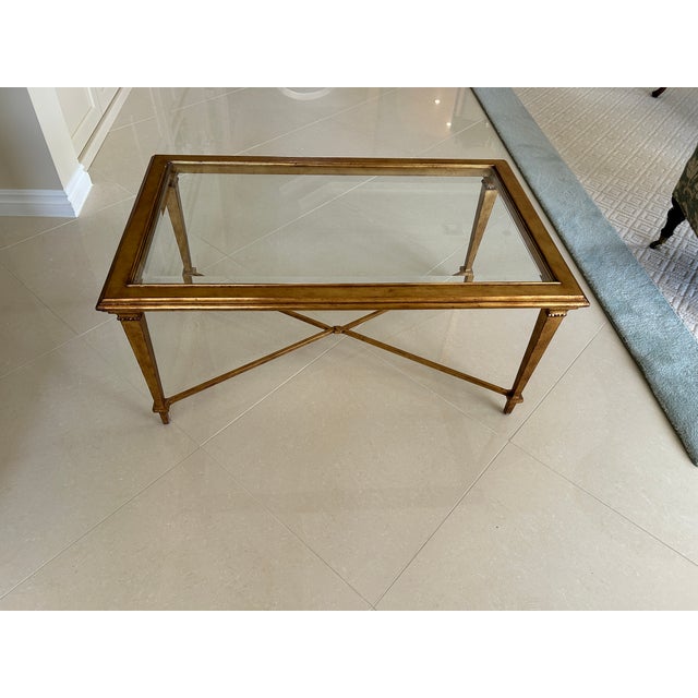 Scully & Scully Bristol Rectangular Coffee Table, Gold Leaf Finish For Sale - Image 13 of 15