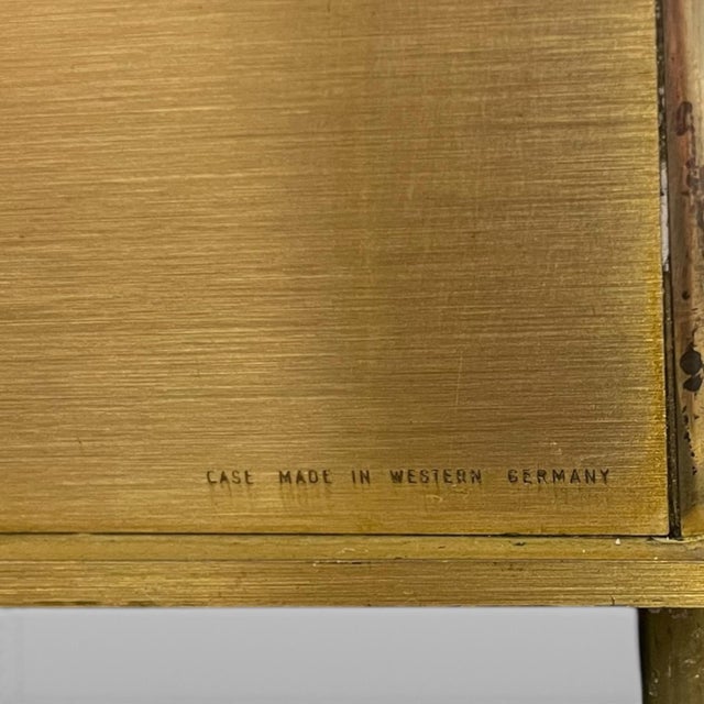 Vintage Ge Telechron Brass Desk Clock Mid Century Modern West Germany For Sale In Phoenix - Image 6 of 10