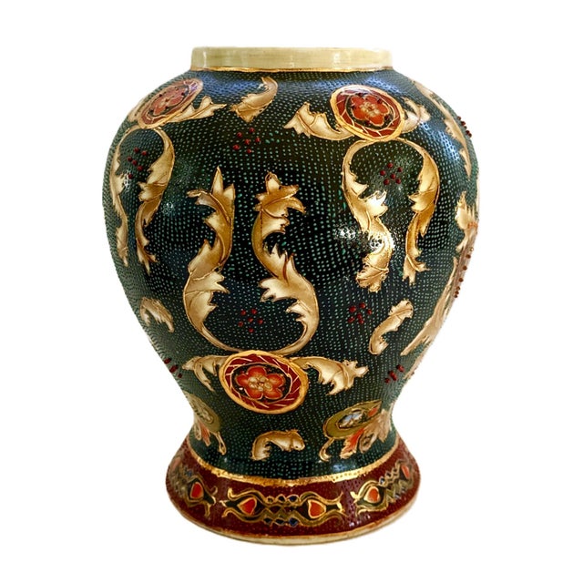 Blue Satsuma Temple Jars - A Pair For Sale - Image 8 of 11