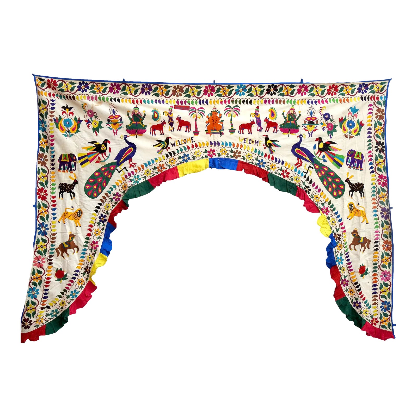 Vintage Door Valance Kutch Hand Embroidered Wall Hanging Chairish