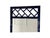 Glass Vintage Faux Bamboo Navy Blue Chinoiserie Chippendale Palm Beach Wall Mirrors Pair For Sale - Image 7 of 9