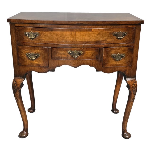 Walnut Bowed Low Boy, 1910 For Sale