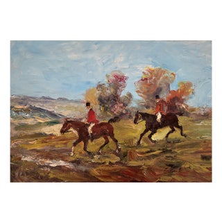 Frank, Cavaliers en balade, Oil on Canvas For Sale