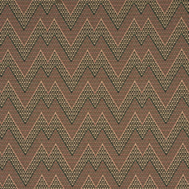 Contemporary SAMPLE - Schumacher Alpine Peaks Chevron Fabric In Terracotta Desert For Sale - Image 3 of 4