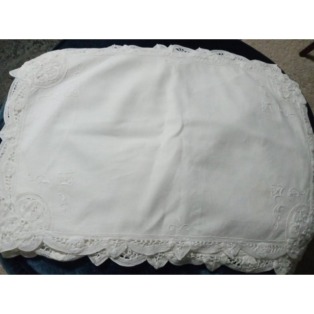1980s 1980s Exquisite Hand Crochette White 6pcs Placemats For Sale - Image 5 of 5
