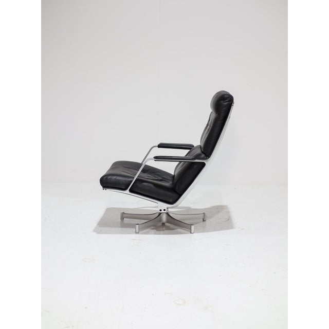 Rare swivel armchair, model fk85, designed by the danish design duo preben fabricius and jørgen kastholm for the german...