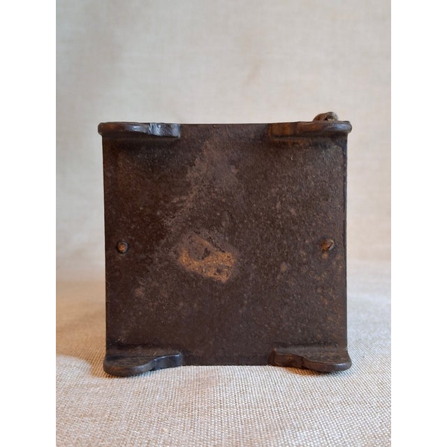 Antique Young America Cast Iron Safe Still Bank Penny Farthing Bicycle J. & E. Stevens C. 1880s For Sale - Image 4 of 13
