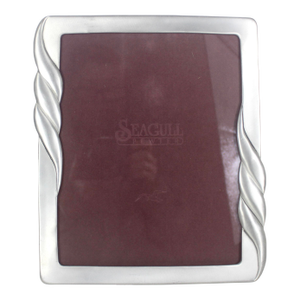 Art Nouveau Style 8x10 Rectangular Horizontal Vertical Pewter Picture Frame Seagull Canada Floral, Velvet Easel, Table Top Photograph