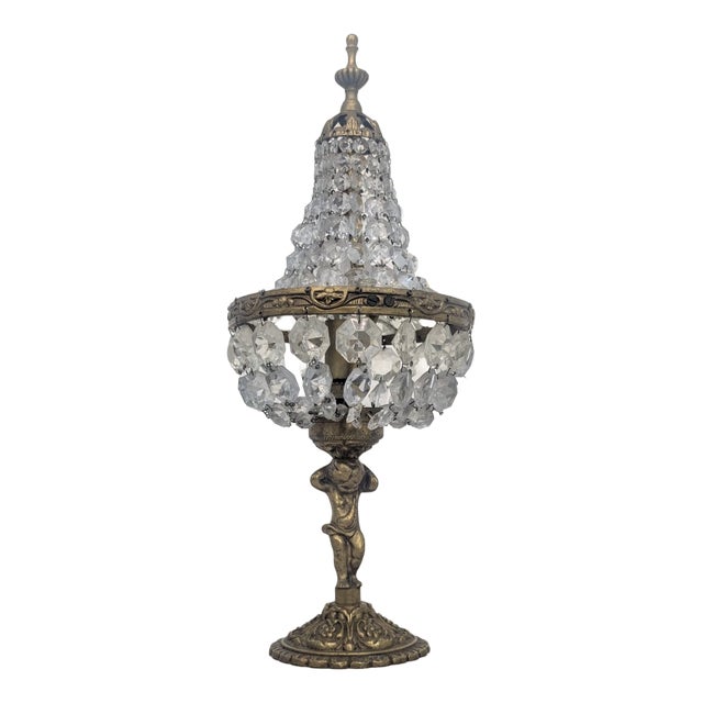 Art Nouveau Lamp in Brass For Sale