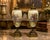 Bronze Pair of Antique French A. Daret Hand-Painted Porcelain & Gilt Bronze (Ormolu) Covered Urns With Romantic Rococo Scenes – 16" For Sale - Image 8 of 8
